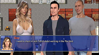 The office wife #22 - Stacy teased Zack and later on Simon played with Stacy's pussy