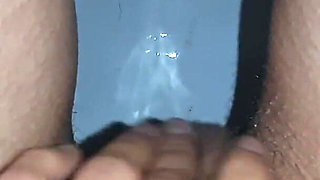 In a Public Toilet, I Jerk off and Pee at the Same Time