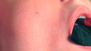 Dirty Sock Gag Hand Over Mouth - Stepmom Punishes Skinny Stepdaughter in the Kitchen