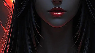 Shadow Assassin Warrior Woman with Jet Black Hair and Amber Eyes Dark Fantasy Portrait Ai Art Slideshow