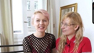Pretty blond likes her unshaved friend's pussy