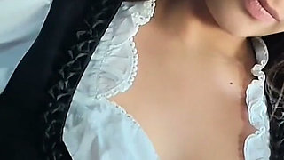 Latina in Dirndl Slut Lipstick Pussy Play, Outdoor Piss & Titty Cum Finish