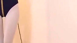 White Silk Raincoat Tape Restraint Part 1