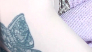 Step Mom Masturbates Next to Step Son on Couch Till Wild Fuck