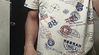 Indian desi man enjoy shower and masterbation show with neighbour uncle