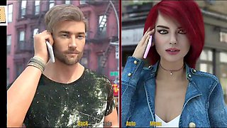 Steamy tale of a redhead milf in a homemade visual novel game