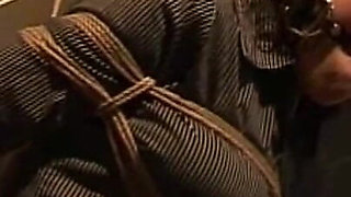 Steffi Dangling on Rope Tightly Ballgagged
