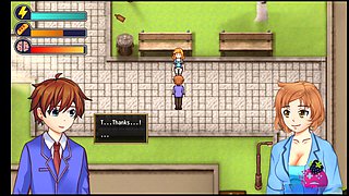 Anime, femdom university, toilets