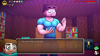 Hornycraft Minecraft parody steve fucking witch with strength potion.