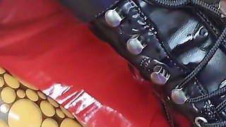 Goon for My Latex, Sexy Latex Catsuit, Boots, Sweat