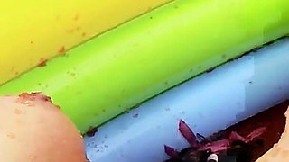 Lesb Pool_scene_2_lesbian MILF Couple in Bikinis Enjoy a Jelly Pool