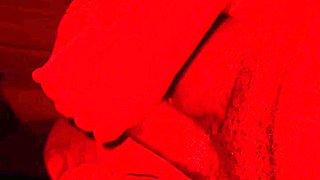 Stepsister plays with my bbc while we're home alone and I cum all over her tits