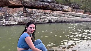 Sex by the river with a stranger while my friends wait for me