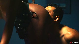 Lustful ebony hussy mind-boggling sex video