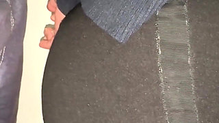 Big-bootied Girl Gropes a Stranger's Penis