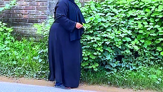 Arab Hot Stepmom Gets Horny After Coming From Road in Hotel Bed & I See Her Big Ass & Start Handjob