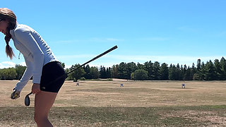 Public Orgasm at the Driving Range
