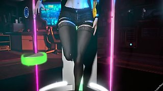 Two 3d cartoon cuties are ready for their bath