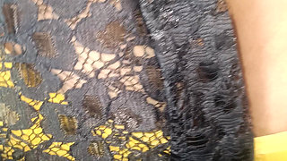 Black Colour Transparent Dress