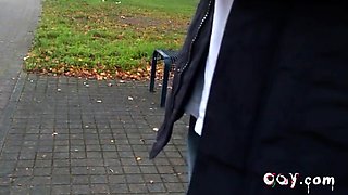 Big-Cock German Daddy Wanks Outdoors