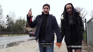 Jason Steel Pounds Stella Star Doggy Outdoors with Cum Swallow