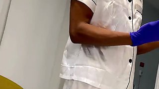 Horny doctor, fucks his patient, and leaves her tits full of milk