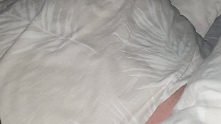 Step mom early morning slow handjob with step son huge cock