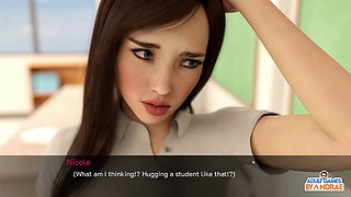 Library, toilet voyeur sexy, visual hentai