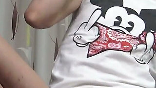 Teenie Dildo Riding Smoking!