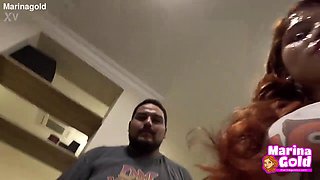 Redhead Hooters Facial Cumshot