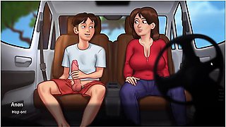 Fucking Older Woman Juicy Pussy In Car Summertime Saga Adult Game Debbie Scene Part 6