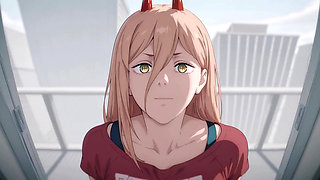 Power Has Sex in Makima's Office! Chainsaw Man Hentai Uncensored POV