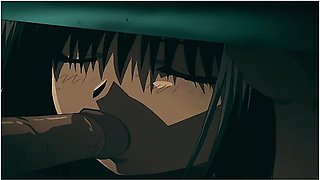 Busty Green Haired Babe Loves Getting Her Hairy Pussy Eaten In 69 Position With Hentai Anime