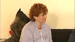 Mature Gerda and her first 3some