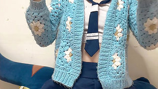 Hana Wear College Girl Cosplay for Her New Day Work Sex Cam