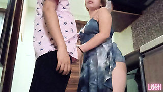 Asian Stepsister Aria Lush Seduced - Huge Tits & Big Ass Doggy Style Fuck Almost Caught