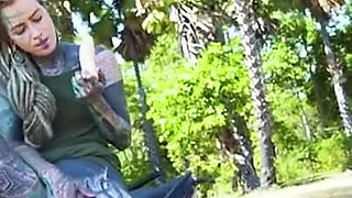 Public Solo Anal - Massive Gape, Prolapse, Squirt on Motor Scooter