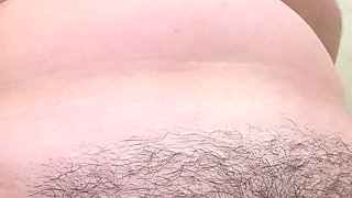 Masturbating my hairy pussy in the bathroom