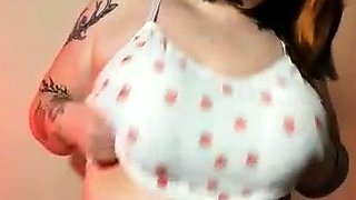 Great Big Boobs On Masturbating Redhead