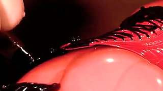 Femdom Lesbian Pussy Masturbation in Latex Free Porn Video