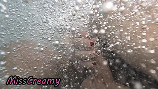 Public Pool Stepsister Dick Flash Risky Handjob Crowd Watching Cumshot 4K