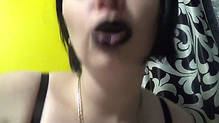 Black lips French close up kissing & riding u