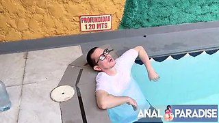 Step Son Pounds My Ass Hard - Anal Creampie with Big Tits MILF