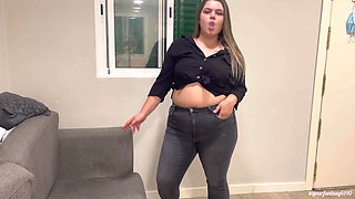 Smoking and farting in black jeans