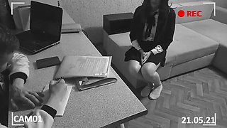 SweetAndFlow Russian Teen Spanked Hard By Director In School Uniform Punishment