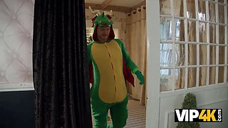 Vip4k. a role-playing game with daddy completes with a moneyshots on her sexy figure