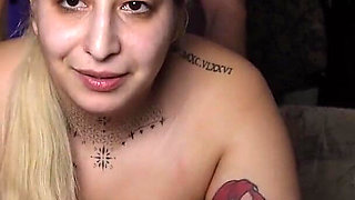 Chubby Tattooed Girl Oil Titty Play & Fuck