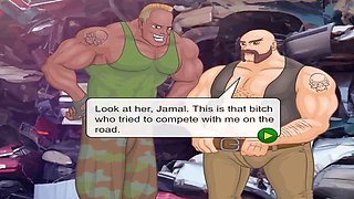 Busty cartoon characters in an animated fantasy sex romp