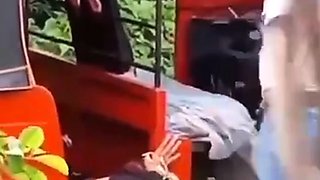 Mexican girl gets Creampie in golf cart
