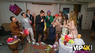 Luna Lynx Pranks Groom Andrew Marshall on His Big-Tits Boob Tease During Steamy Bride-Groom Cer